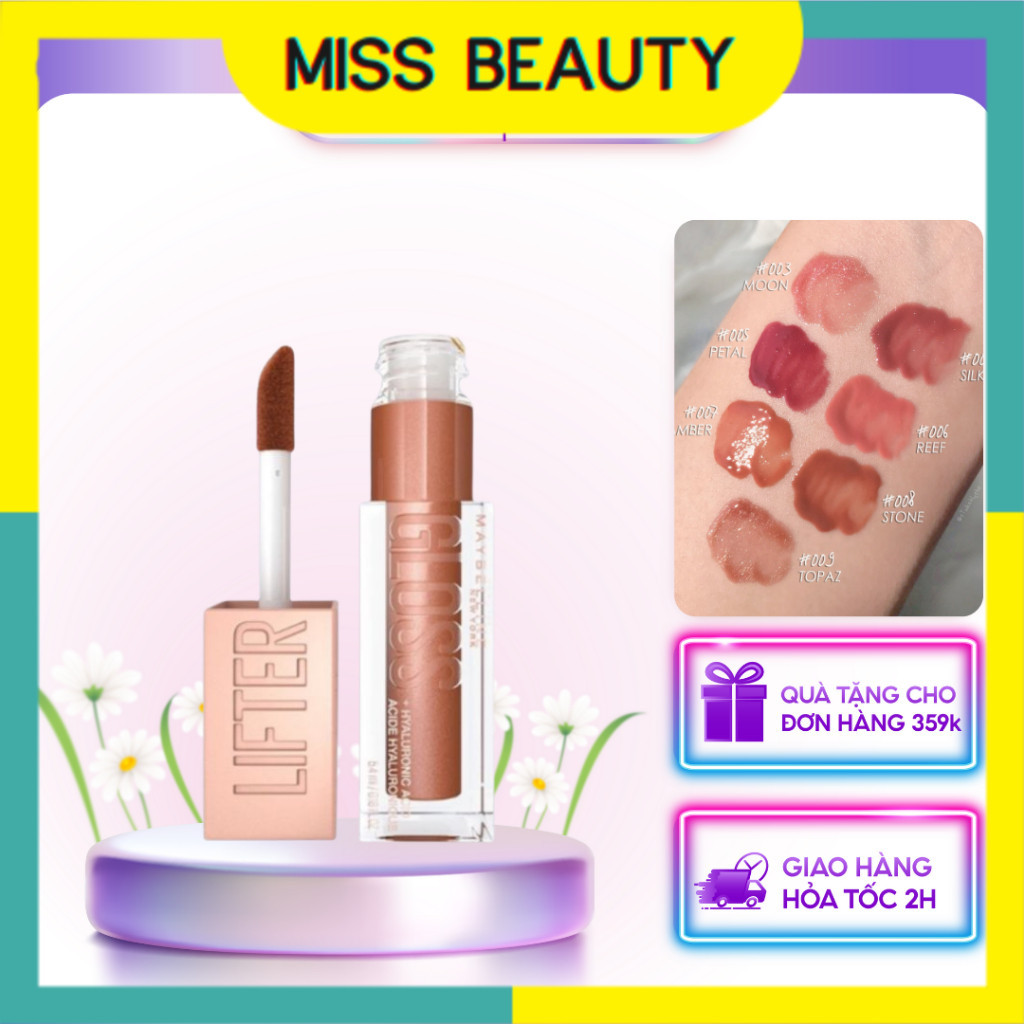 [Chính Hãng] Son bóng căng mọng môi MAYBE  LIFTER GLOSS , 007 , 008 Stone