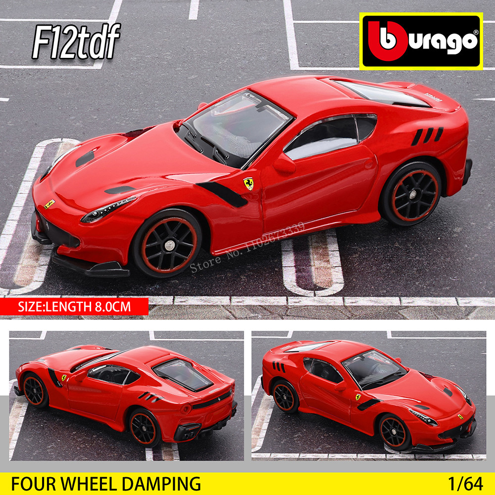 Bburago 1: 64 Ferrari ENZO 458 SPIDER F40 F50 F12 TDF SF90 hợp kim xe mini mô hình đồ chơi dòng siêu