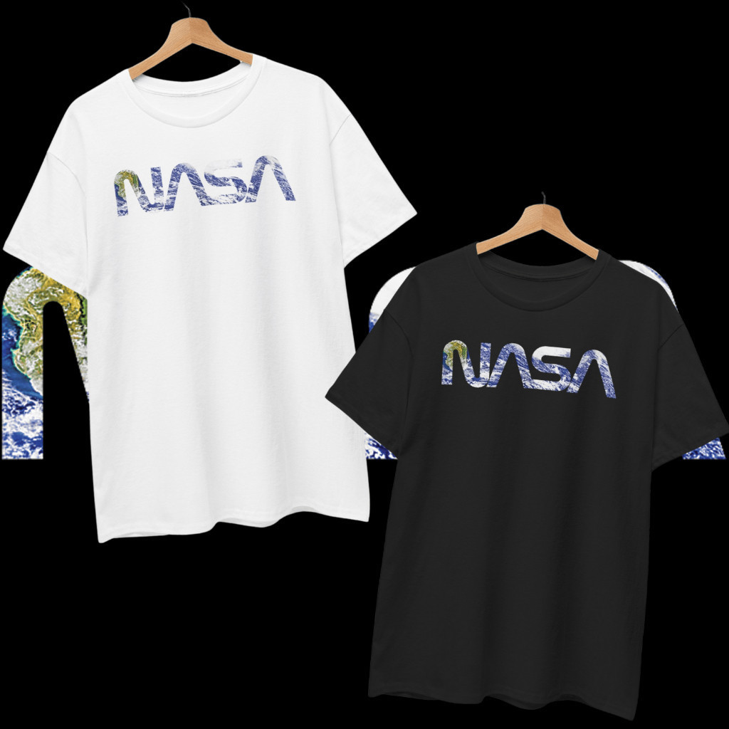 Áo thun nóng thông thường Logo NASA World Letters Vải Cotton 1 Size S-5XL