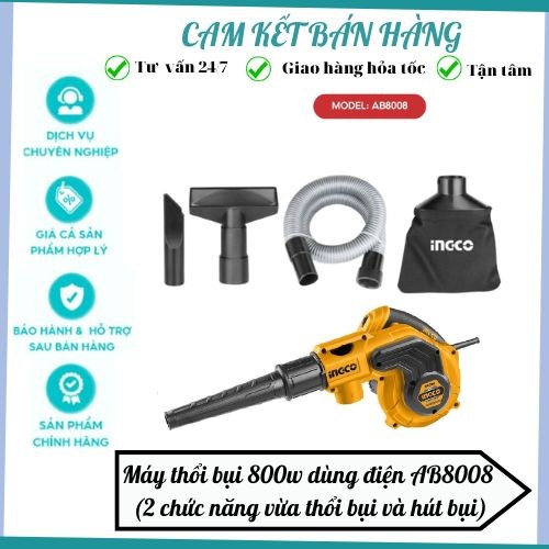 Máy thổi bụi 800w dùng điện INGCO AB8008 (2 chức năng vừa thổi bụi và hút bụi)