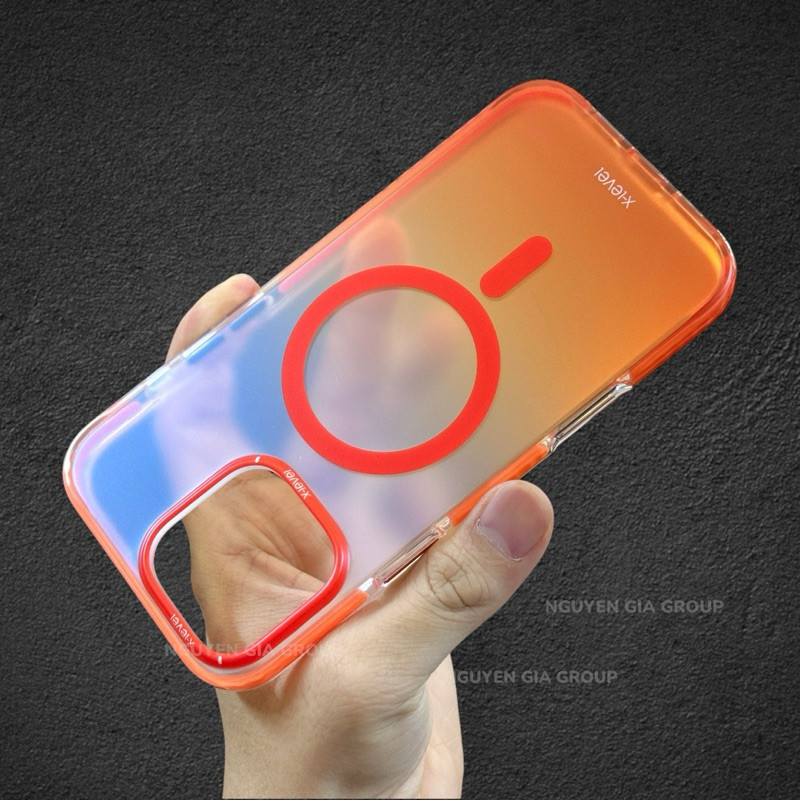 Ốp lưng iPhone 16 pro max nhám chống shock sạc không dây-ốp lưng x level iP 16 pro max