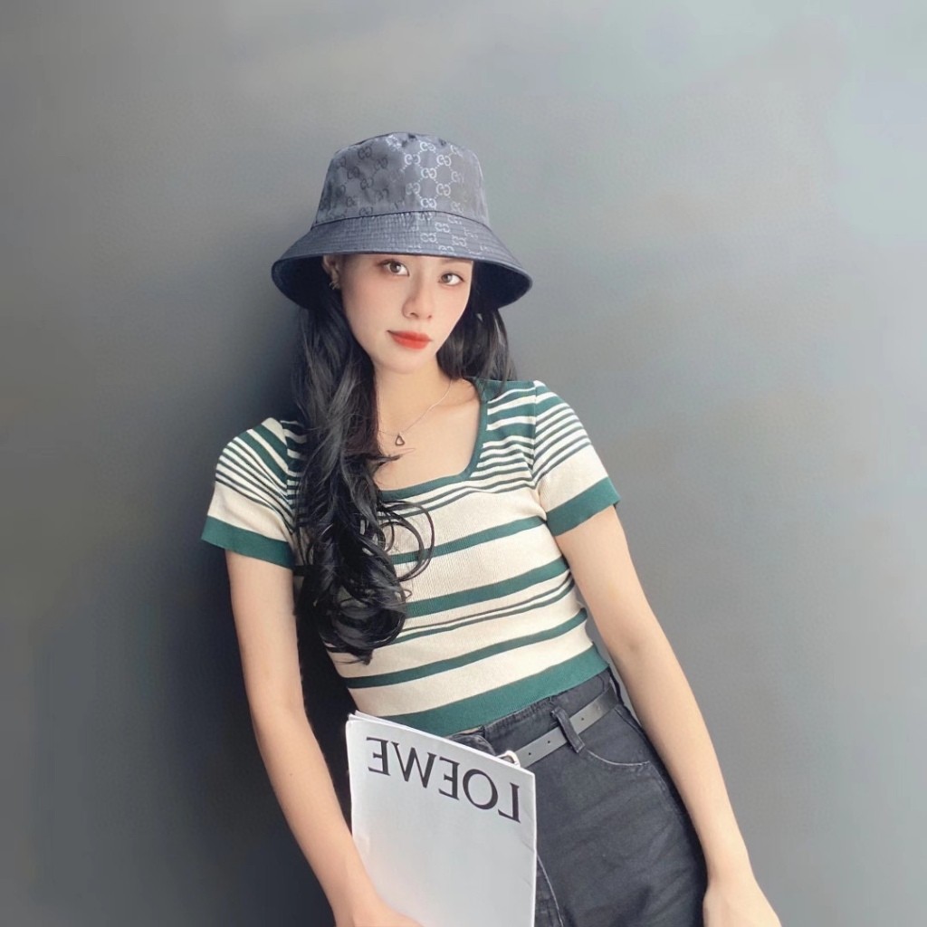 GUCCI Mũ Xô Hai Mặt Màu Đen Đơn Giản, Phù Hợp Nam Nữ, Phong Cách Cổ Điển CP