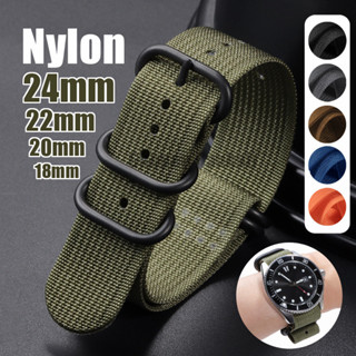 Quân Đội Nylon Dây Đồng Hồ 18mm 20mm 22mm 24mm Đa Năng NATO Một Mảnh Vòng Vòng Tay Vải Nữ Nam Đồng Hồ Dây Phụ Kiện