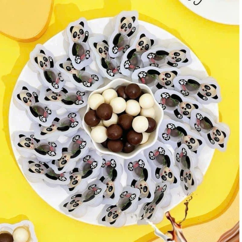 Kẹo Socola Gấu Trúc Panda 3D, Kẹo Socola Hình Gấu Trúc_Ăn vặt Denfood