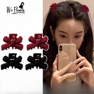 We Flower Đáng Yêu Nhung Đỏ Ruy Băng Nơ Tóc Vuốt Kẹp Nữ Bé Gái Nơ Kẹp Tóc Giáng Sinh Năm Mới Phụ Kiện Tóc
