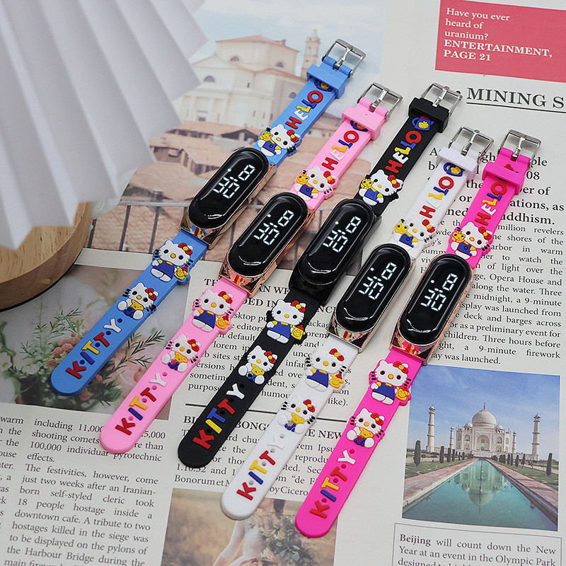 Đồng hồ trẻ em hoạt hình dễ thương Jelly Cartoon Học sinh tiểu học KT Cat Watch