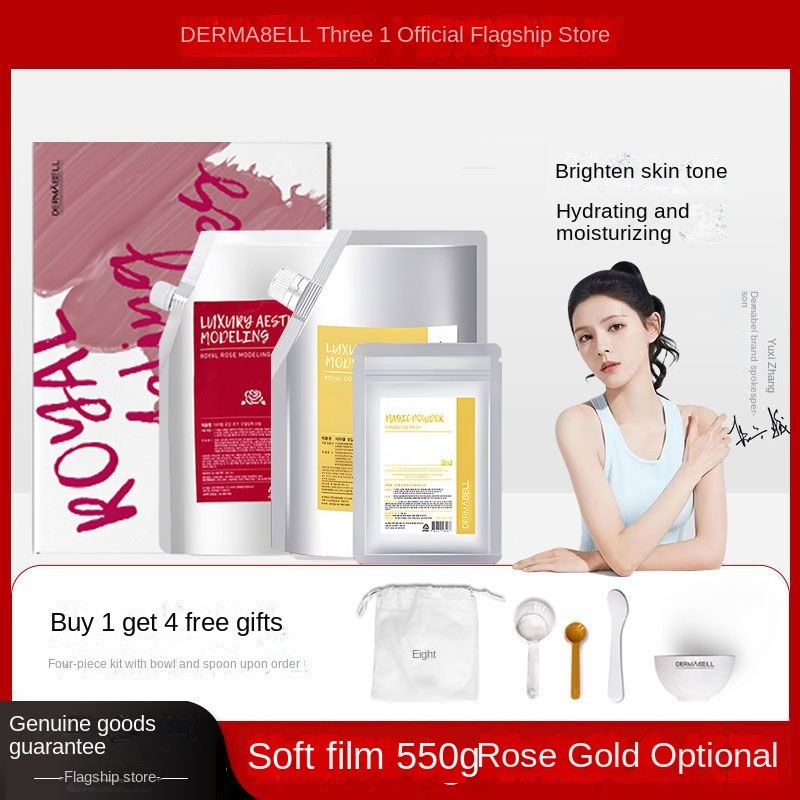 Dermabell Rose Soft Mask Powder Gold Hydrating Dưỡng ẩm và làm sáng tông màu da Daub-Type