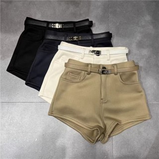 Ưu Đãi Đặc biệt! Quần short siêu ngắn cá tính F & X với thắt lưng quần short bó sát HOT GIRL quần thường ngày lót nhung dày co giãn cạp cao mẫu thu đông cho nữ quần Boot mặc ngoài