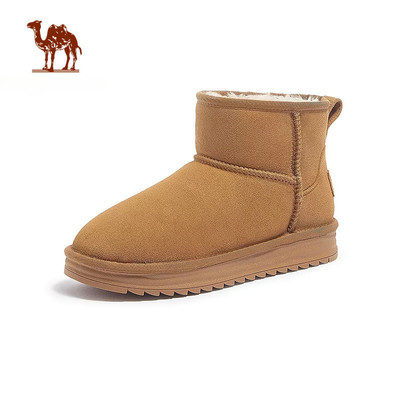 Giày nữ CAMEL CROWN  Plus Nhung Giày bốt tuyết ấm áp Giày Cotton dày