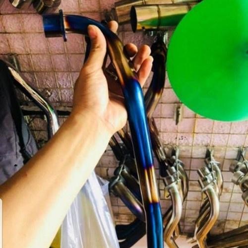 Cổ pô inox mạ Titan cho  Ex135 phutungxe Phụ Kiện Phụ Tùng