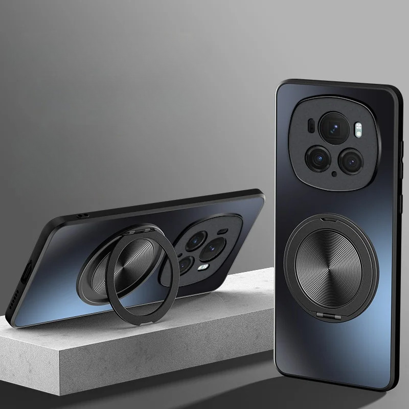 Ốp Lưng Cứng Mờ Cho Huawei Honor Magic 7 Pro Magic7 Mặt Sau Giá Đỡ Nhẫn Từ Tính Cho Honor Magic 7 6 