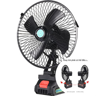 Quạt Tĩch Điện Pin 5-15 Cell Dùng Liên Tục 2-6H, Quạt Pin Makita Tích Điện 2 Cấp Độ Gió Siêu Mát
