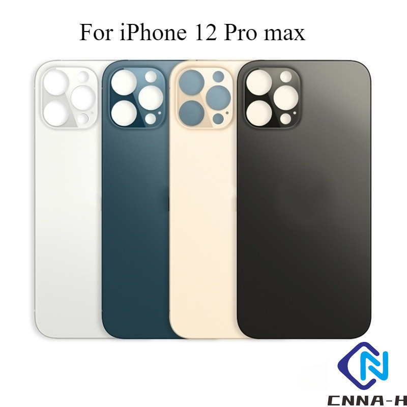 Lỗ Lớn Cho iPhone 12 Pro Mặt Sau Kính Pin Nắp Cửa Sau Vỏ Thay Thế Cho iPhone 12 Pro Max Pin