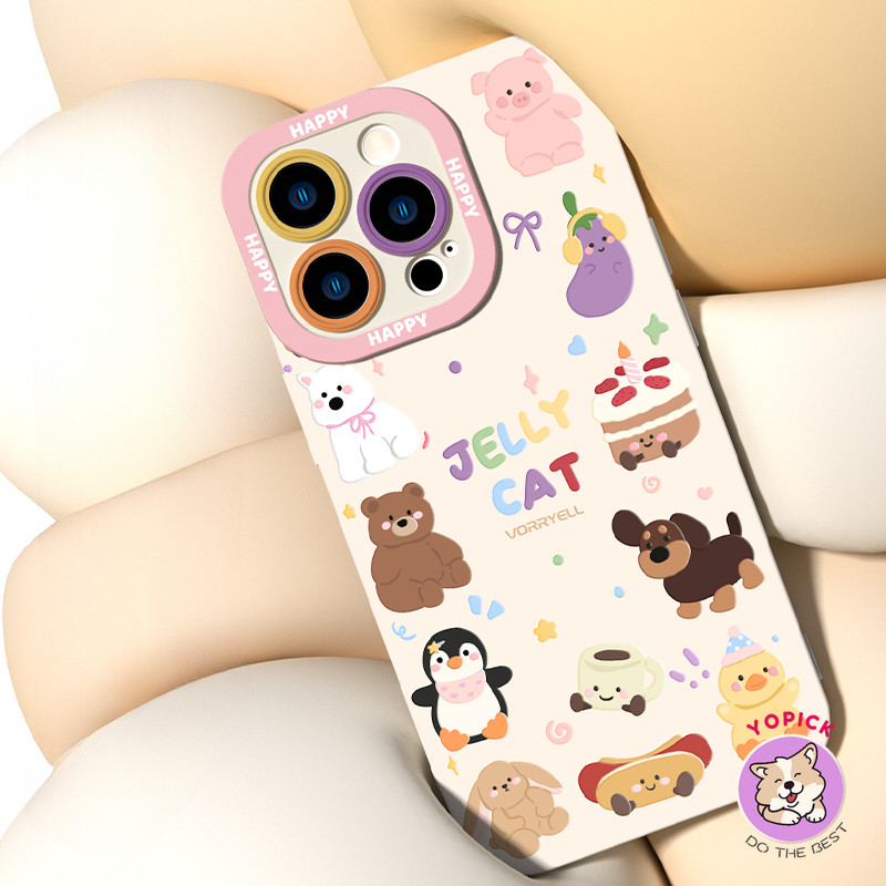 Animal Party Phone case for IPhone17 16 15 11 12 13 14 Pro Max 7Plus 16 8 15 PlusS Max XR X  soft ca