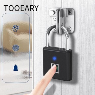 Ổ khóa vân tay thông minh TOOEARY, Khóa mật khẩu vân tay chống nước di động, Ổ khóa vân tay chống trộm sạc USB sáng tạo