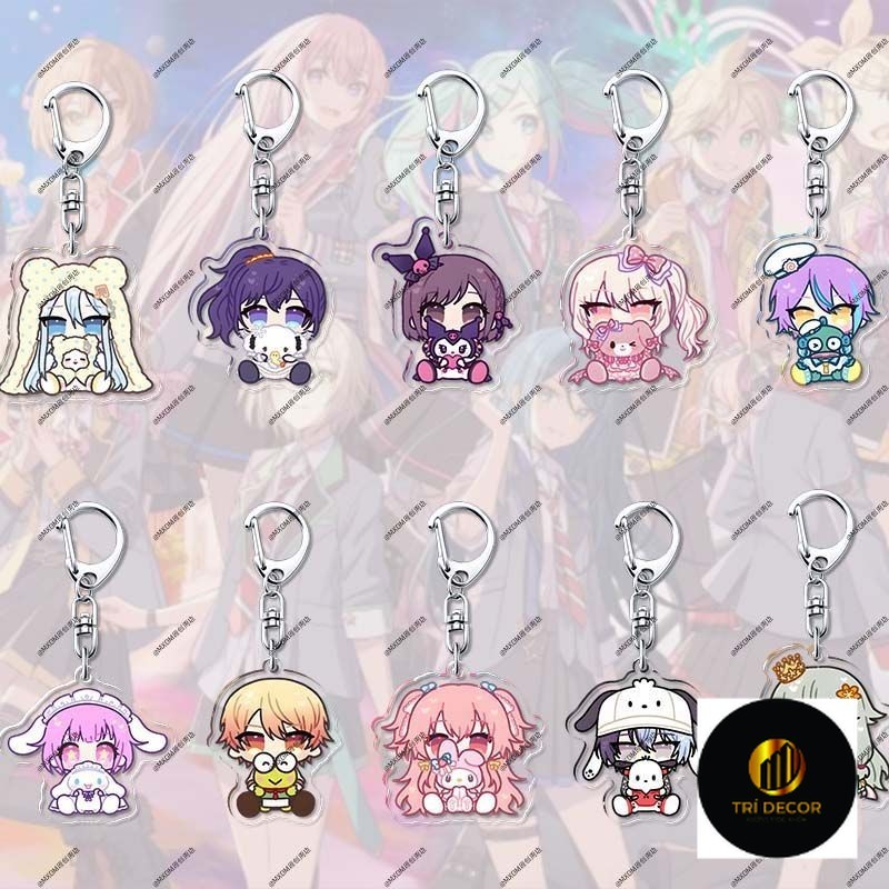 Tenma Tsukasa Akiyama Mizuki Anime Móc Khóa Momoi Airi Nam Móc Chìa Khóa Cho