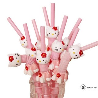 Shgd > Ống Hút Siêu Dễ Thương Hình Hoạt Hình Ống Hút Linh Hoạt Màu Hồng Uống Sáng Tạo Dễ Thương Mới