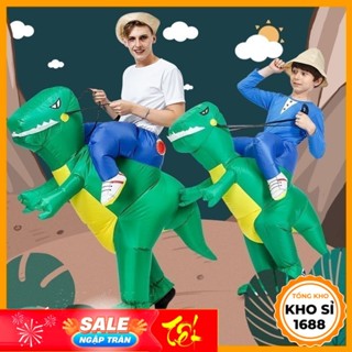 (TẶNG KÈM BỘ BƠM) Bộ đồ hóa trang khủng long T-REX bơm hơi vui nhộn cho Halloween Giáng Sinh Noel đồ cosplay E1081