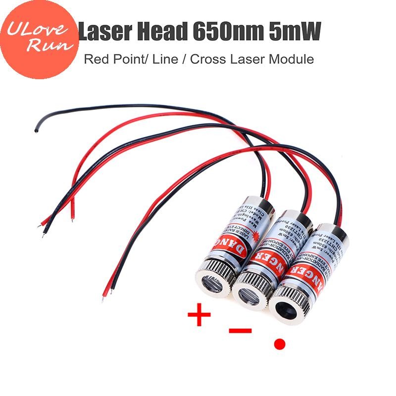 Uloverun 650nm 5mW Red Point / Line / Cross Laser Module Đầu Laser Ống Laser 3v-5v Đầu Laser chấm đư