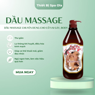 Dầu Massage Cổ Vai Gáy Thư Giãn, Giảm Đau Nhức - Spa Dưỡng Sinh 850ml