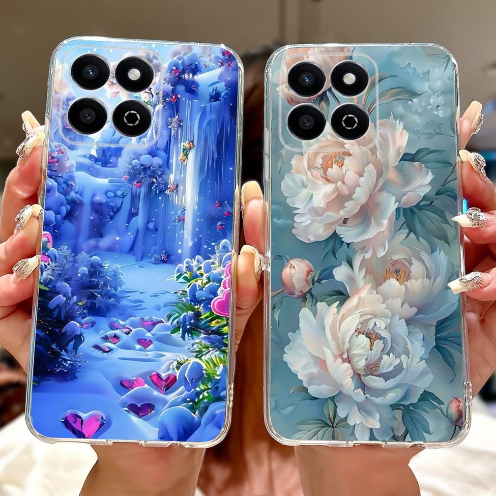 Trong Suốt Cho Honor X7C Ốp Lưng ALT-LX2 Thẩm Mỹ Mèo Dễ Thương Thời Trang Hoa Sơn Ốp lưng X7C Honor