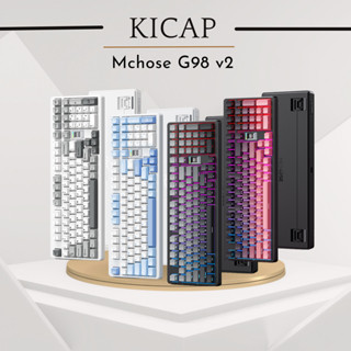 Bàn phím cơ Mchose G98 v2 - Full size cho dân văn phòng, tiếng siêu êm, không gây ồn ào,  núm xoay đẳng cấp, 3 mode