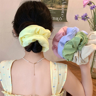 Ruột Lớn Tóc Dây Macaron Màu Đám Mây Xốp Siêu Mềm Lợn Ruột Lớn Tóc Nhẹ Nhàng Đơn Giản Đàn Hồi Cao