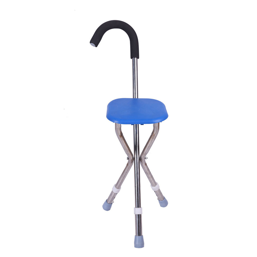 Ghế mây cho người cao tuổi chống trượt ghế mây cho người cao tuổi Gậy gấp ba chân gậy nhẹ đa năng có