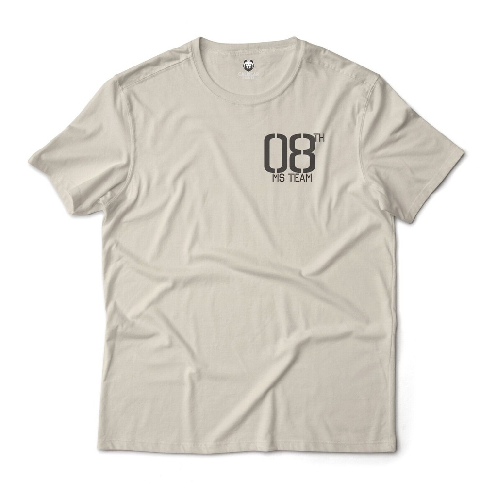 08Th Ms Team Mobile Suit Topdam Anime Áo thun in họa tiết ngực