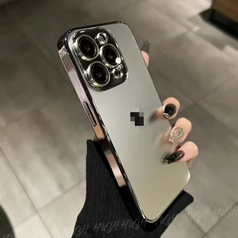 Ốp lưng kính mờ mạ điện sang trọng AG cho IPhone 16 15 14 11 13 12 Pro Max 16Plus Vỏ PC | BigBuy360 - bigbuy360.vn