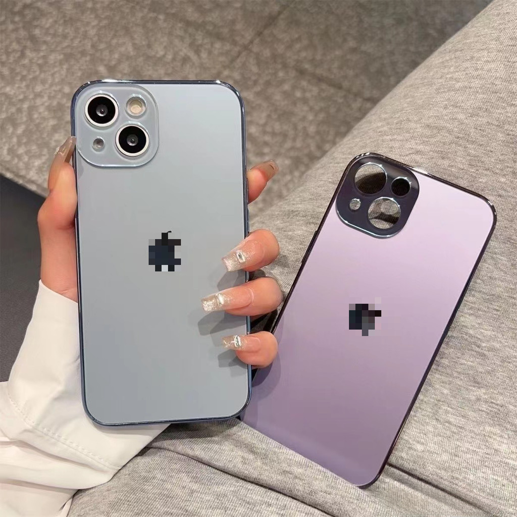 Ốp lưng kính mờ mạ điện sang trọng AG cho IPhone 16 15 14 11 13 12 Pro Max 16Plus Vỏ PC | BigBuy360 - bigbuy360.vn