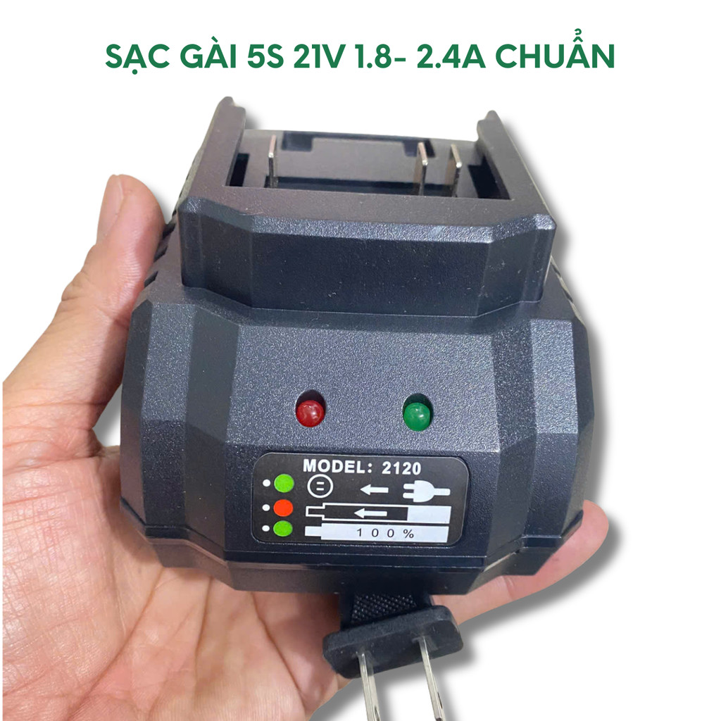 Sạc gài 5s 21v 1.5- 2.5A chuẩn loại tốt, Chân Pin phổ thông