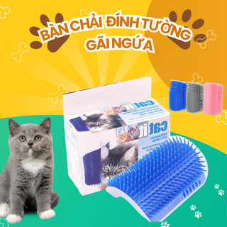 Bàn chải gắn tường lấy lông gãi ngứa cho mèo - Lược chải lông massage tự động