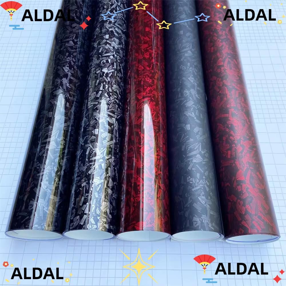 ALDAL Carbon Vinyl Wrap Film, 152CM * 10CM DIY Wrap Roll Dính Decal, Xe Máy Gói Đen Giấy Đỏ Phim Vin