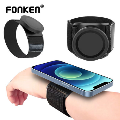 Fonken Dây Đeo Cổ Tay Giá Đỡ Điện Thoại Từ Tính Cho MagSafe Nam Châm Đa Năng Thể Thao Dây Đeo Tay Đi Bộ Đường Dài Chạy Xe Đạp Tập Gym