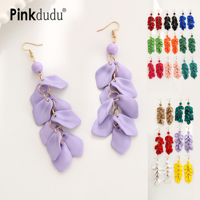 Thời Trang Bán Chạy Kẹo Màu Series Hoa Bông Tai Cánh Hoa Dài Thả Bông Tai Nữ Trang Sức PD2227