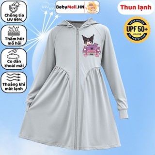 Áo chống nắng toàn thân hình Kuromi cho bé gái BABYMALL váy chống nắng cho bé chất thun mát co dãn