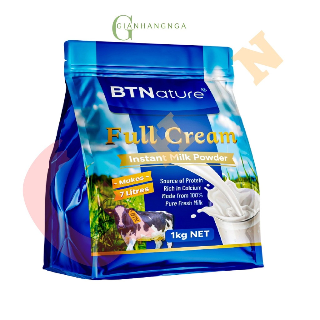Sữa bột nguyên kem BTNature từ Úc gói 1kg