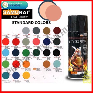 [Chính Hãng] Sơn xịt Samurai đủ màu đen nhám, đen bóng, trắng, đỏ, xanh, vàng... sơn lót, phủ bóng chất lượng Nhật Bản