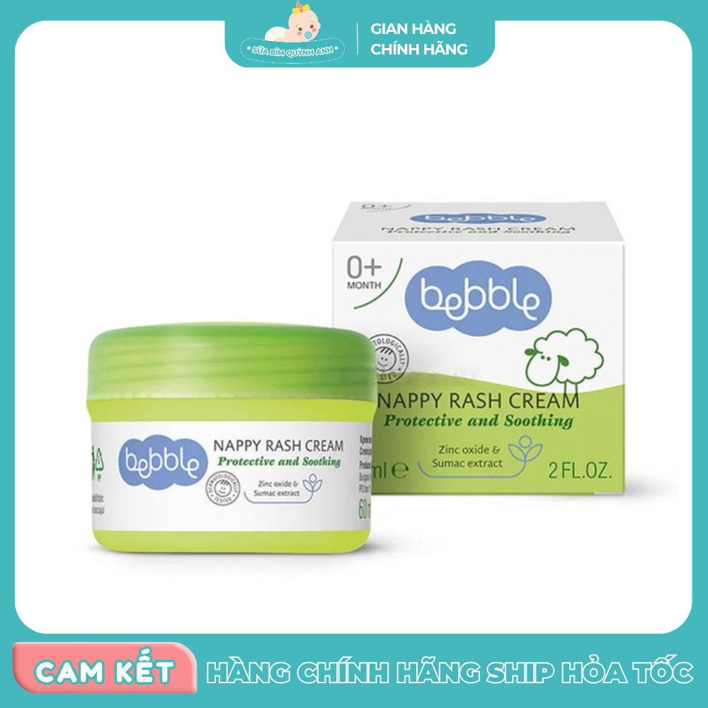 Kem mẩn ngứa, hăm tã Bebble 60g dịu da tức thì - SBQA