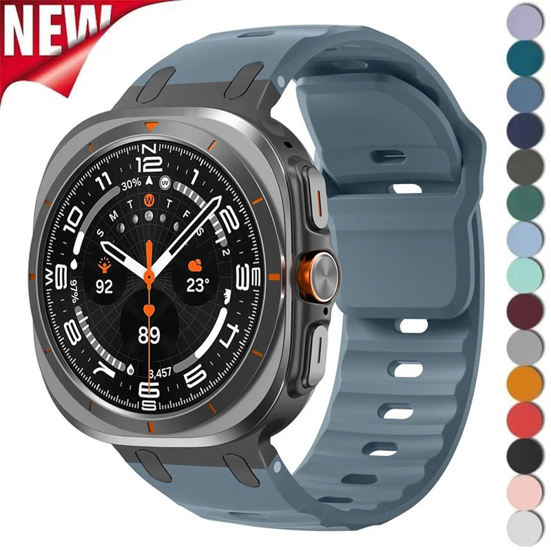 Dây đeo silicon cho Samsung Galaxy Watch 7 Ultra 47mm Dây đeo thể thao Không có khe hở Đầu nối kim l