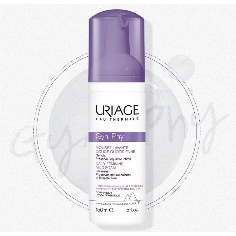 URIAGE, Gyn-Phy Mild Foam, 150ml, Daily Feminine Mild Foam