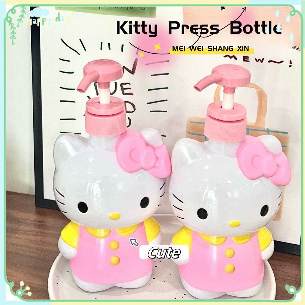 【COD】 400/500ml Sanrio Sub-bottling Bottle Hello Kitty Large-capacity Sub-bottling Bottle Shower Gel