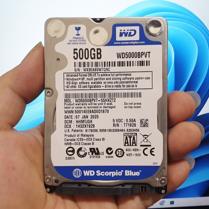 Ổ CỨNG HDD SATA LAPTOP 2.5 INCH THÁO MÁY SỨC KHỎE 100%