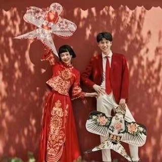 Đạo Cụ Ảnh Giấy Diều Váy Cưới Diều Làm Cá Vàng Cưới Năm Mới Cùng Phong Cách Phong Cách Cổ Xưa Áo Khoác Buổi Sáng Ảnh Nuốt