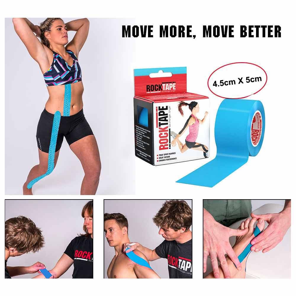 RockTape Kinesiology Tape Sports Physio Muscle Strain Injury Supports & Braces