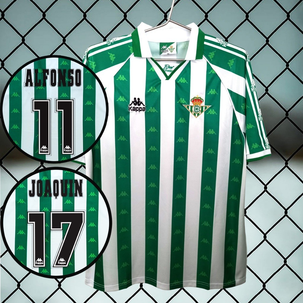 Áo bóng đá Real Betis Retro 1995-97 - Tùy chỉnh tên và số - Size châu á S đến 2XL