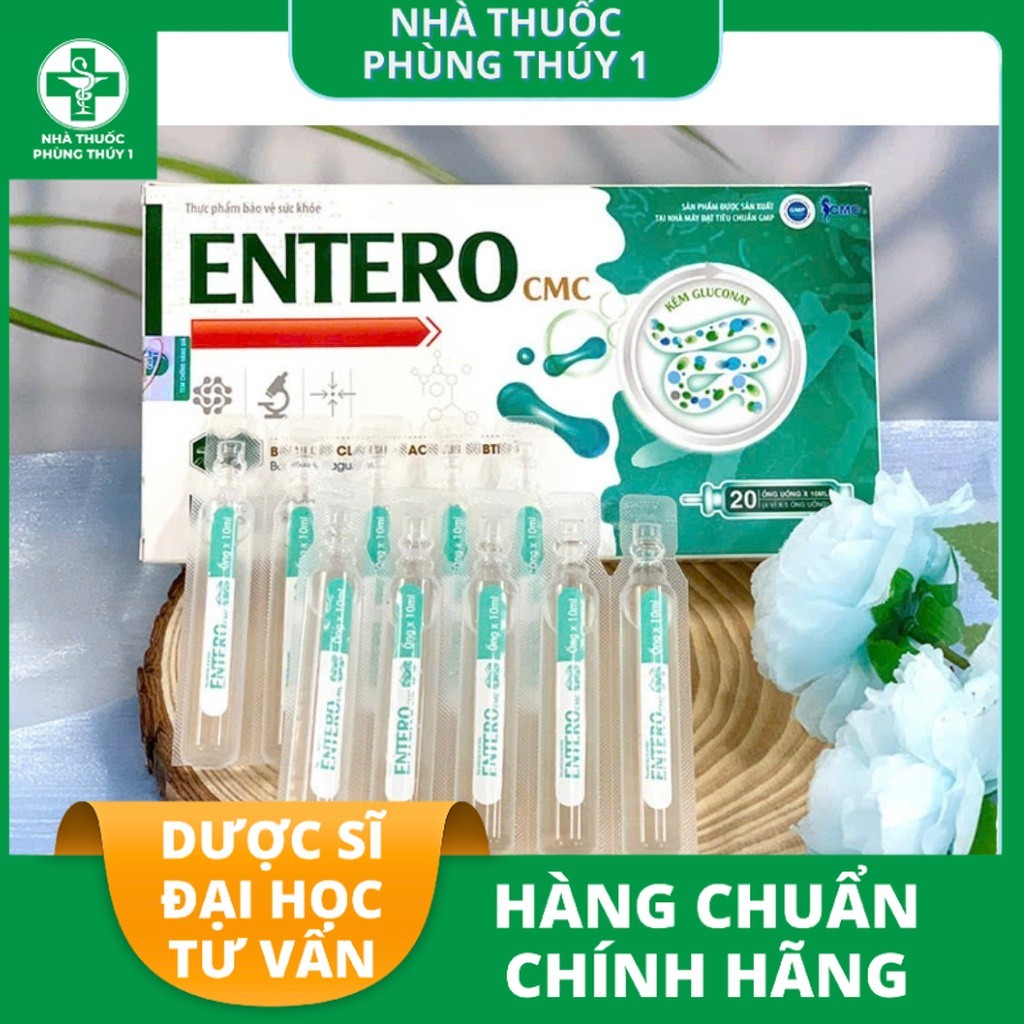 Men Vi Sinh Entero CMC - Lợi Khuẩn Đường Ruột - Hộp 20 Ống 10ML