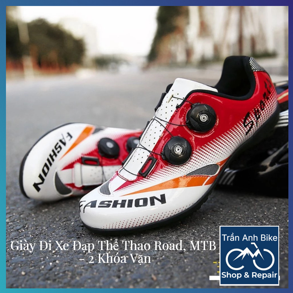 Giày Đi Xe Đạp Thể Thao Road, MTB SPORT FASHION - 2 Khóa Vặn