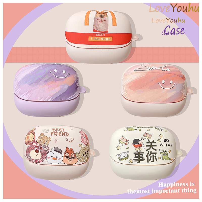 Loveyouhu Dành Cho Baseus Bowie M2s / M2s Pro Vỏ Tai Nghe Crayon Shin-chan Khuôn Mặt Cười Họa Tiết Đ